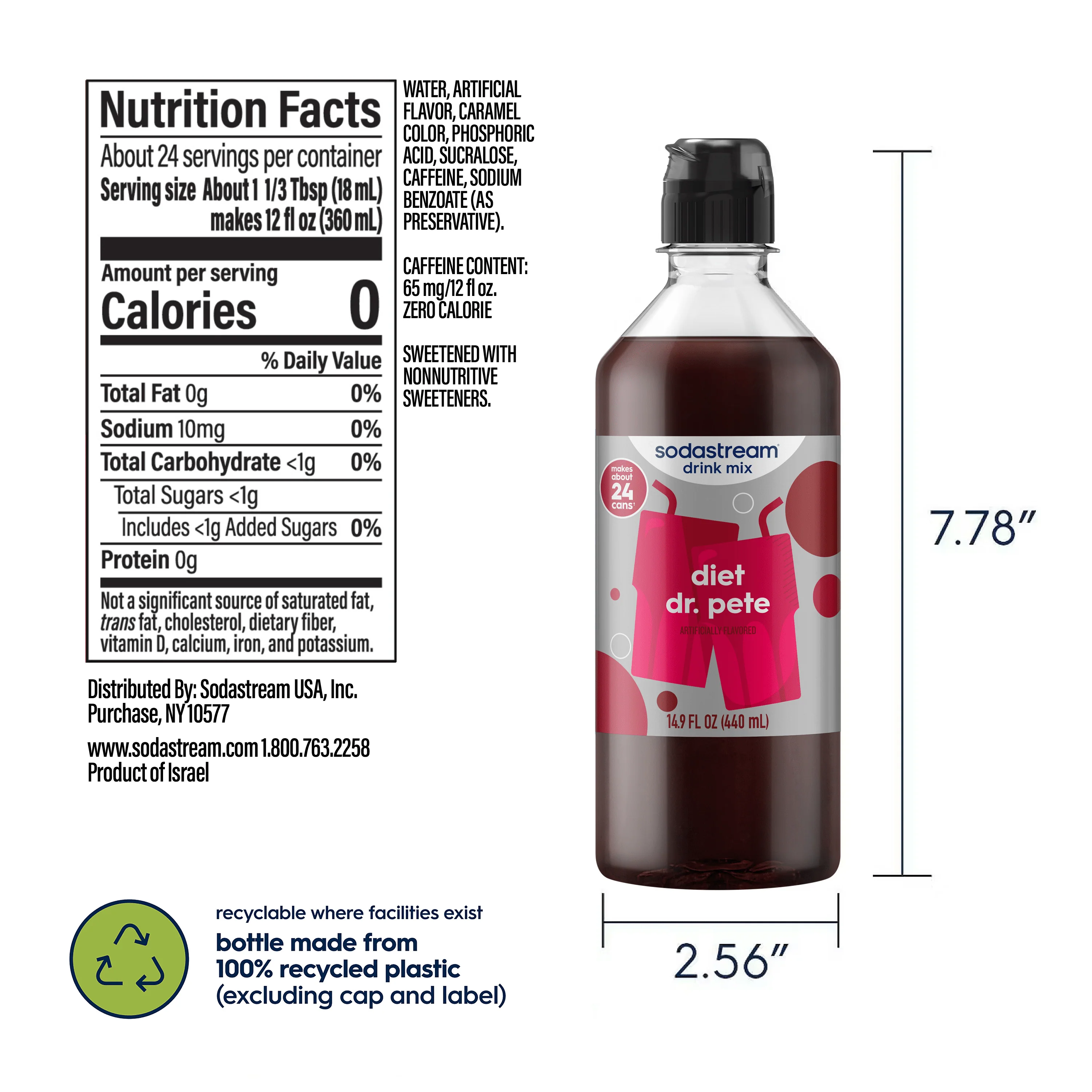 Sodastream Classics® Diet Dr. Pete Drink Mix 4 Pack 440ml - Image 6