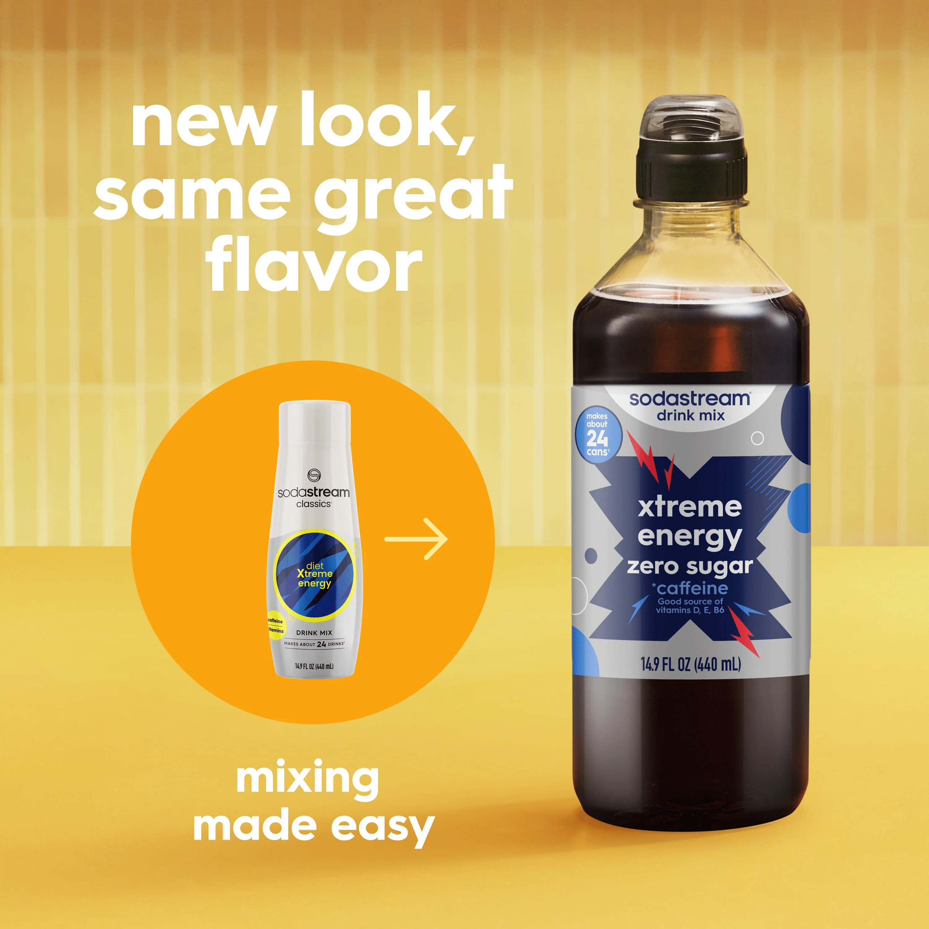 Sodastream Classics® Xtreme Energy Zero Sugar Drink Mix 4 Pack 440ml - Image 4