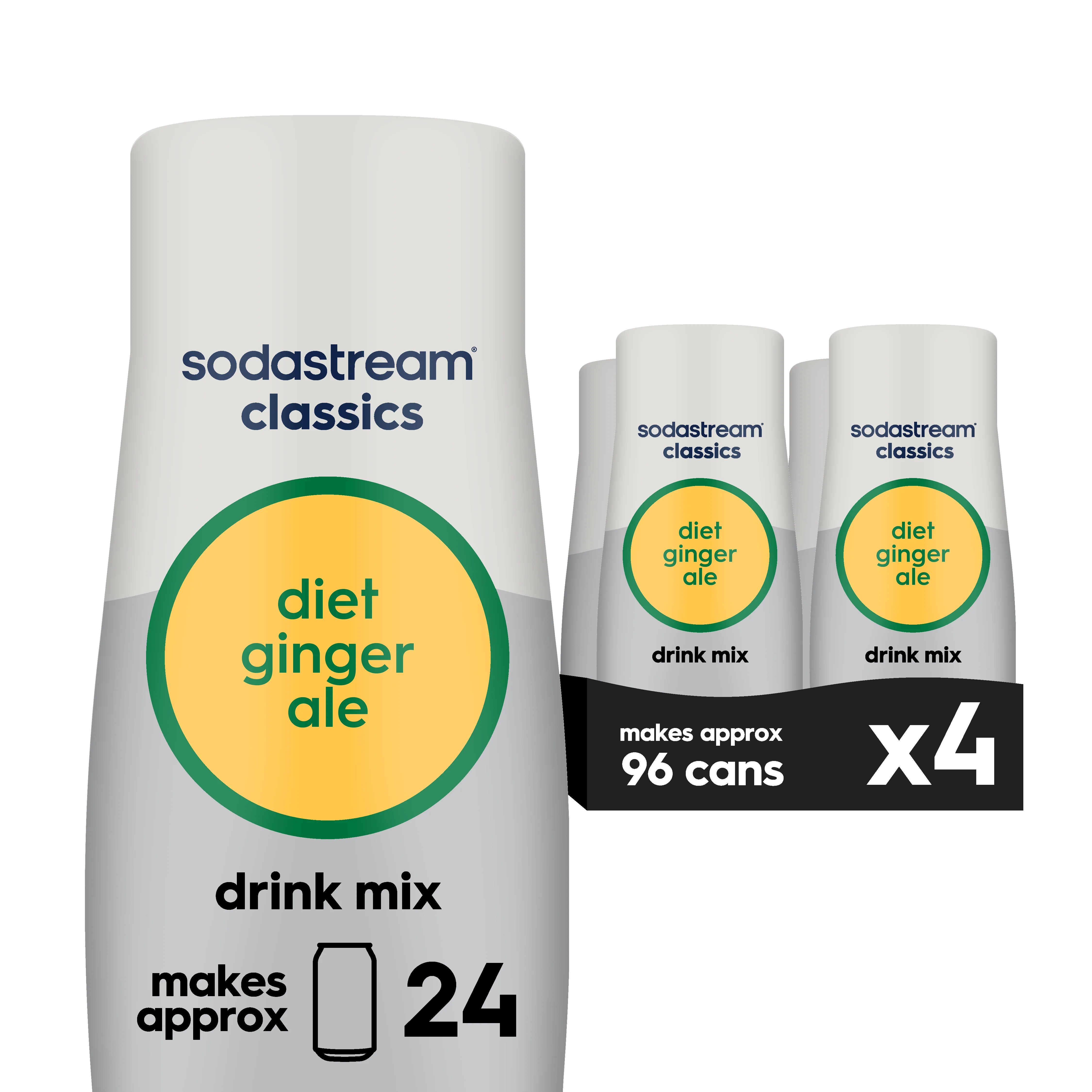 Sodastream Classics® Diet Ginger Ale Drink Mix 4 Pack 440ml- final sale