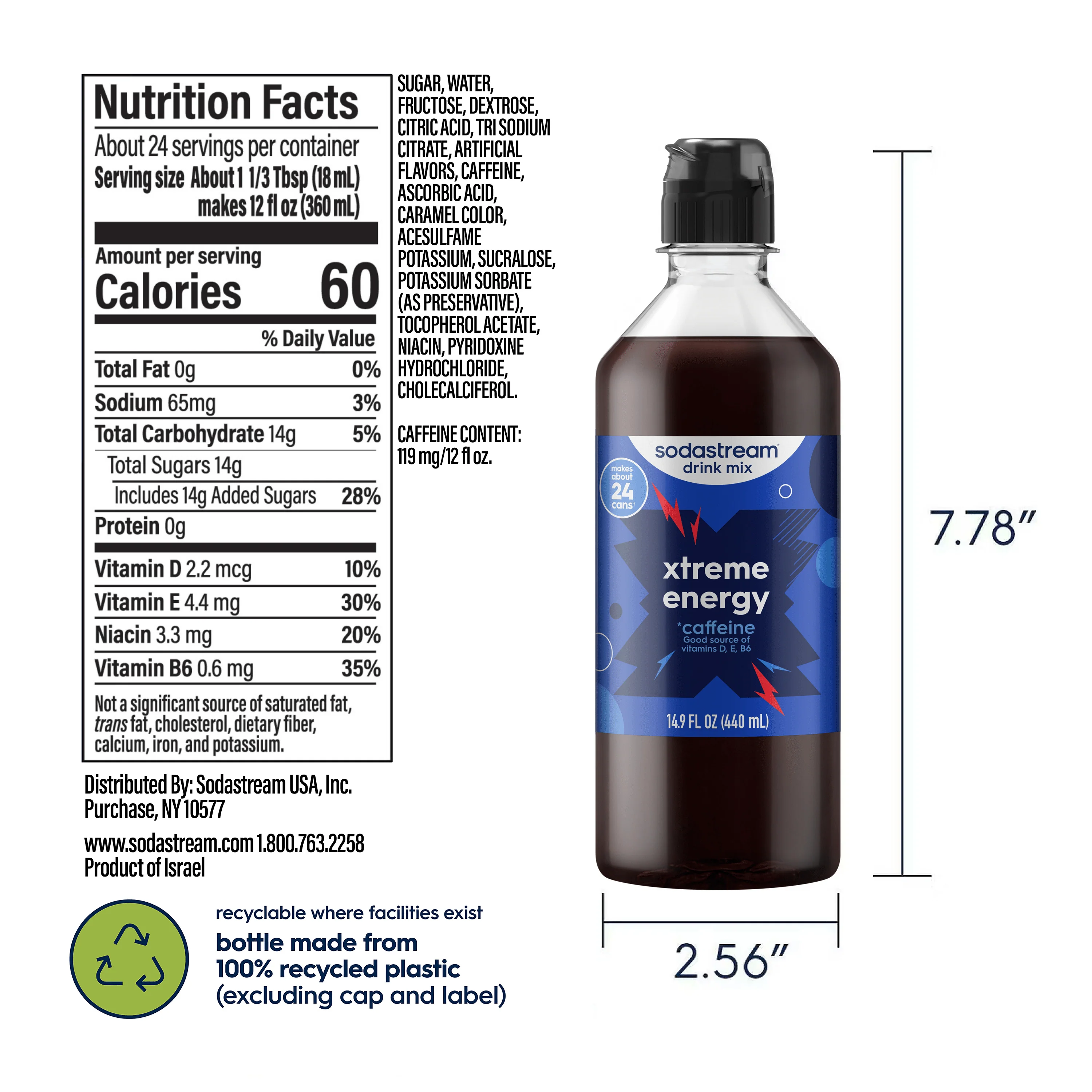 Sodastream Classics® Xtreme Energy Drink Mix 440ml - Image 6