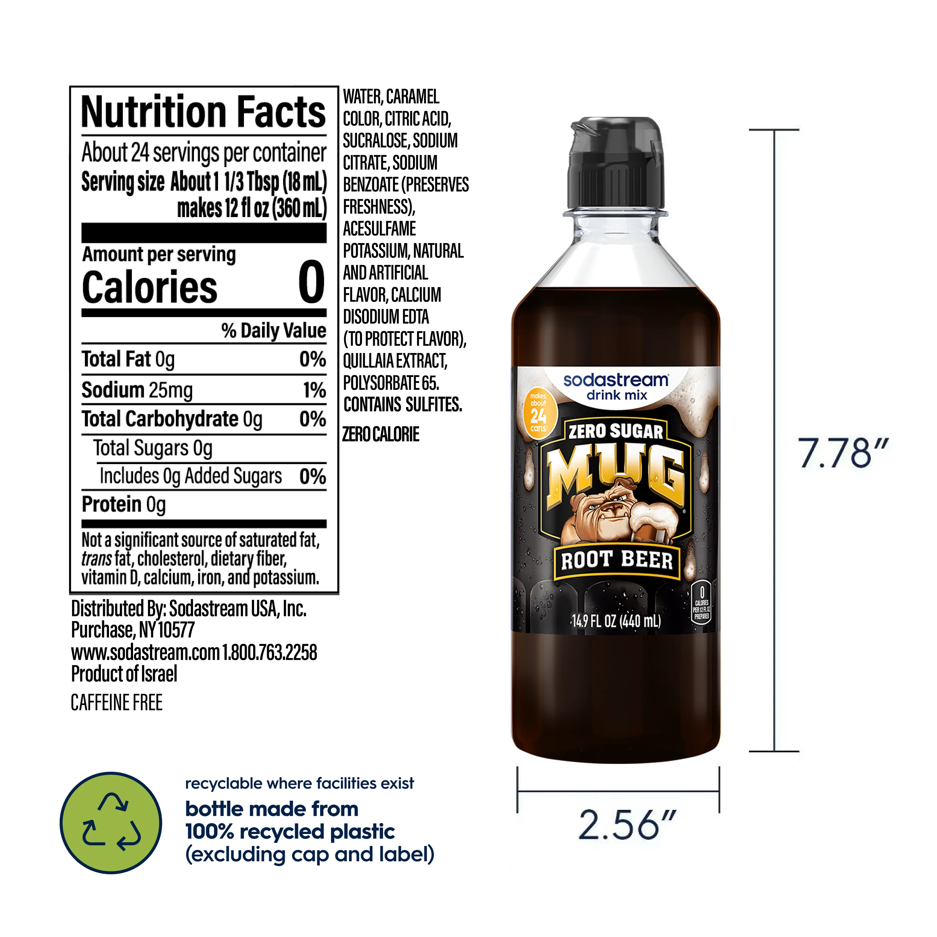 Sodastream MUG® Root Beer Zero Sugar Drink Mix 440ml - Image 6