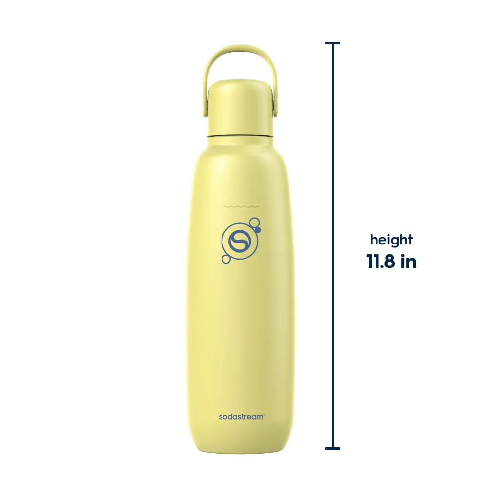 Sodastream Fizz & Go™ Insulated Stainless Steel Carbonating Bottle Lemon 30.4 oz - Image 9