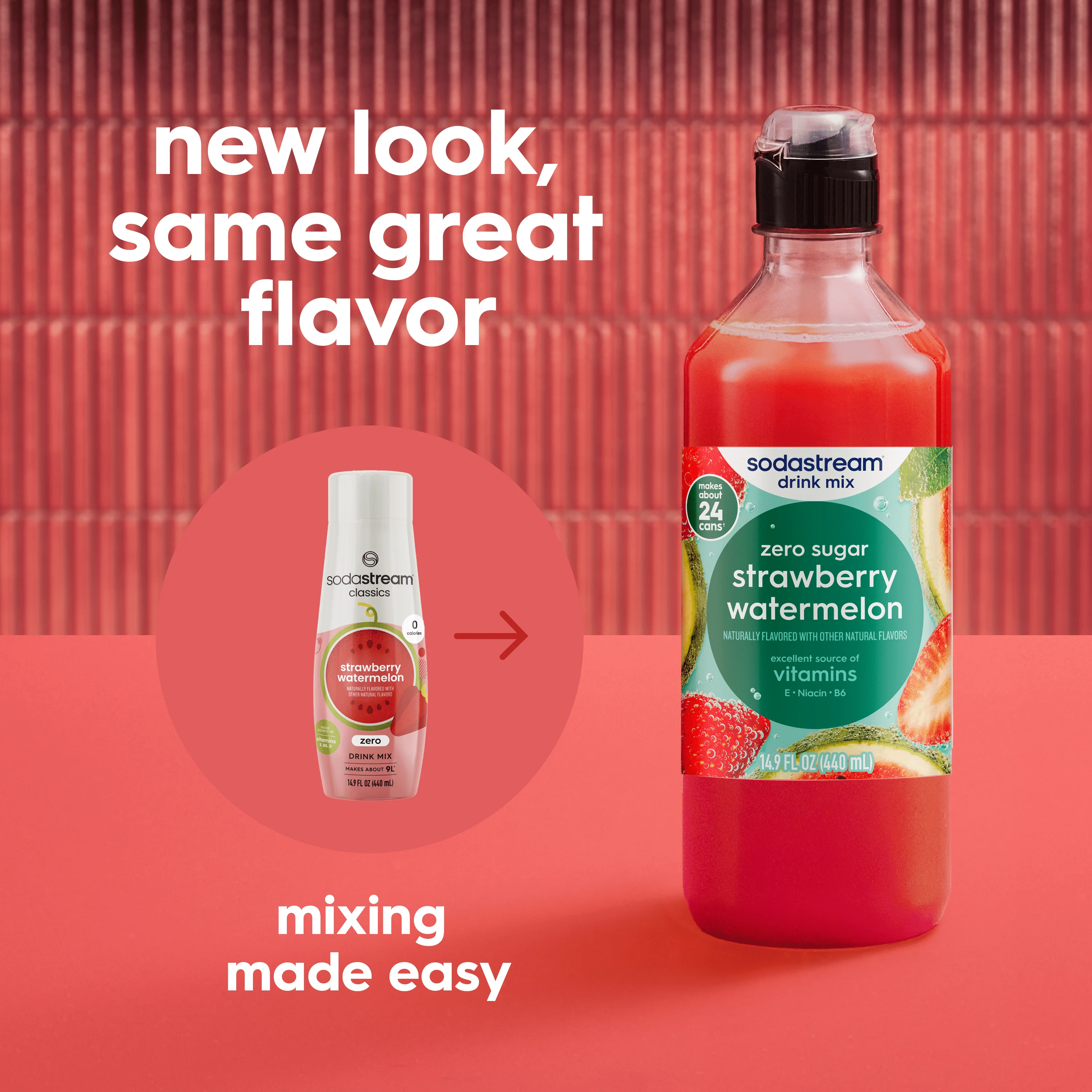Sodastream Classics® Strawberry & Watermelon Zero Sugar Drink Mix 440ml - Image 5